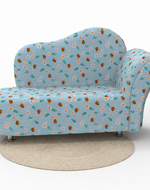 Bloomart Harlequin Super Fancy Princess Sofa for Kids ( Multicolor )