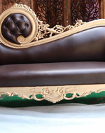 Hand Carved Canapé Teak Wood Victorian Style Sofa Couch