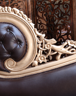 Hand Carved Canapé Teak Wood Victorian Style Sofa Couch