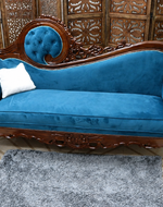 Hand Carved Canapé Teak Wood Victorian Style Sofa Couch