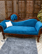 Hand Carved Canapé Teak Wood Victorian Style Sofa Couch
