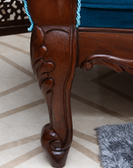 Hand Carved Canapé Teak Wood Victorian Style Sofa Couch