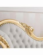 Hand Carved French Baroque Style Gold Leaf White Crystal Sw Buttons