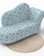 Bloomart Harlequin Super Fancy Princess Sofa for Kids ( Multicolor )