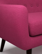 Traditional Wooden 3 Seater Couch for Home & Office Chaise Lounge Settee (Pink)
