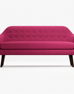 Traditional Wooden 3 Seater Couch for Home & Office Chaise Lounge Settee (Pink)