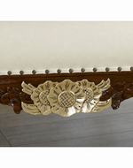 Radiant Teak Wood Handcrafted Deewan Chaise Lounge (Honey Finish Couch)