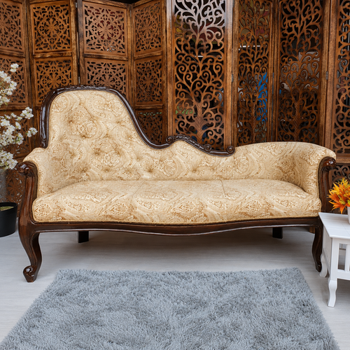 Céleste Wooden Couch for Home & Office Chaise Lounge Settee
