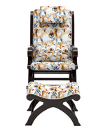 Creme Premium Rocking Chair with Foot Rest & Pillow