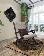 Bloomart Solid Wood Rocking Chair With Soft Cushion Designs