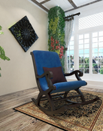 Bloomart Solid Wood Rocking Chair With Soft Cushion Designs
