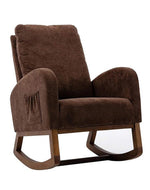Wooden Glider Rocking Chair (Brown)