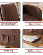 Wooden Glider Rocking Chair (Brown)