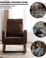 Wooden Glider Rocking Chair (Brown)