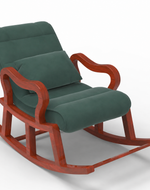 Recliner Wooden Rocking Chair with Footrest