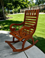 Bloomart Lurch Handmade Teak Wood Honey Finish Rocking Chair