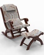 Azure Premium Rocking Chair with Foot Rest & Pillow