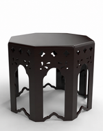 Bloomart Bagnio MDF Wood Octagonal Shape End Table In Walnut Finish