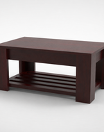 Solid Wood Quartz Coffee Table Honey Finish