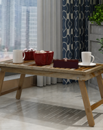 Bloomart Phelan Foldable Teak Wood Coffee Table ( Teak Finish )