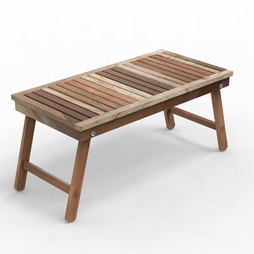 Bloomart Phelan Foldable Teak Wood Coffee Table ( Teak Finish )