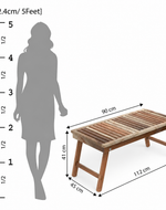 Bloomart Phelan Foldable Teak Wood Coffee Table ( Teak Finish )