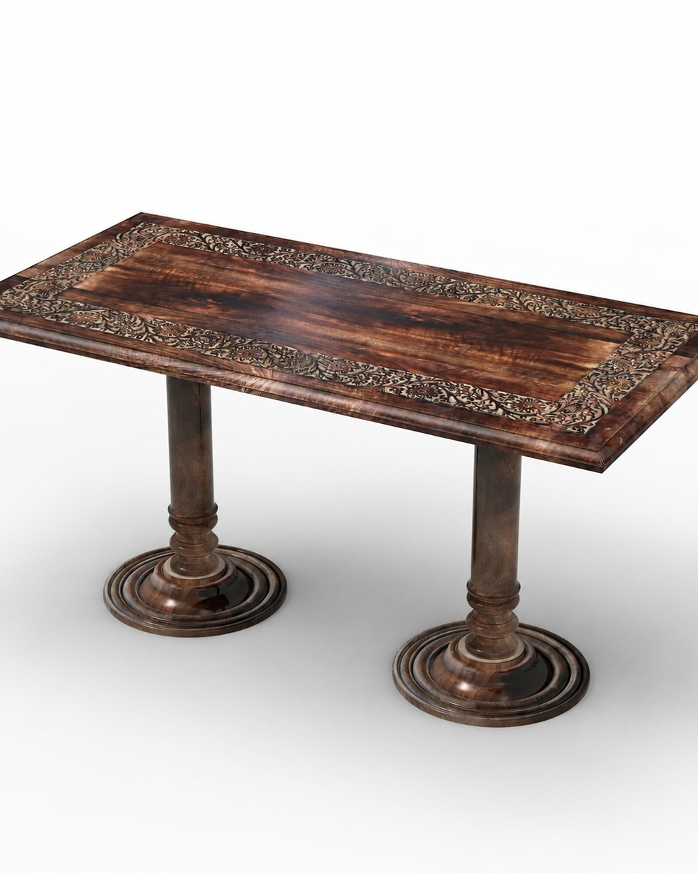 Bloomart Sculpte Hand Carved Solid Wood Coffee Table
