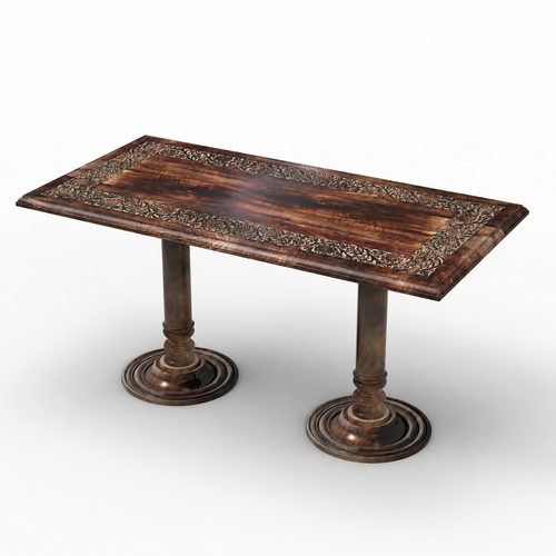 Bloomart Sculpte Hand Carved Solid Wood Coffee Table
