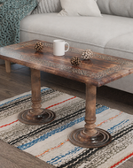 Bloomart Sculpte Hand Carved Solid Wood Coffee Table