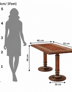 Bloomart Sculpte Hand Carved Solid Wood Coffee Table