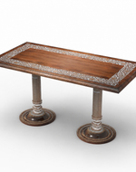 Bloomart Sculpte Hand Carved Solid Wood Coffee Table