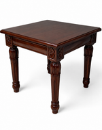 Bloomart Hand Carved Bed Side Table Teak Wood Walnut Finish ( Brown )
