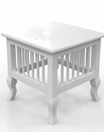 Bloomart Mango Wood Handmade Carving Classic Side Table for Living Room