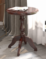 Teak Wood Round Carved Table Corner Side Table