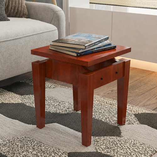 Handmade Unique Design Wooden Sofa Table (Honey Finish)