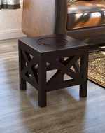 Handcrafted Wooden Square End Table