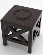 Handcrafted Wooden Square End Table