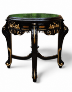 Graceful Carved Round Table in Premium Teak Wood