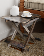 Bloomart Handmade Design Folding Mango Wood End Table For Living Room