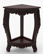 Bloomart Seizure Hand Carved Antique Acacia Wood Corner End Table