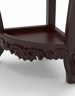 Bloomart Seizure Hand Carved Antique Acacia Wood Corner End Table