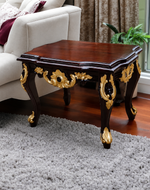 Carved Consoled Side Table in Finished Teak Wood