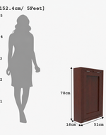 Teak Wood Foldable Wall Mounted Study Table (Finish Honey)