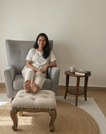 Bloomart  Upholstered Footrest Stool with Tufted Cushion for Living Room & Bedroom