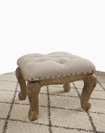 Bloomart  Upholstered Footrest Stool with Tufted Cushion for Living Room & Bedroom