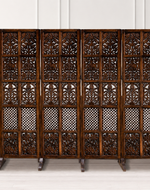 Wooden 4 Panel Royal Solid Wood Room Divider Wood Separator Wooden Partition