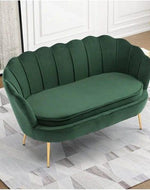 Terciopelo Flared Arm Loveseat Modern Chaise Lounge - Bloomart