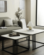 Bloomart Stylish Look Square Wrought Iron Coffee Table ( Set of 2 )