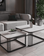 Bloomart Stylish Look Square Wrought Iron Coffee Table ( Set of 2 )