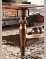 Bloomart Traditional Rectangular Hand Carved Teak Wood Coffee Table